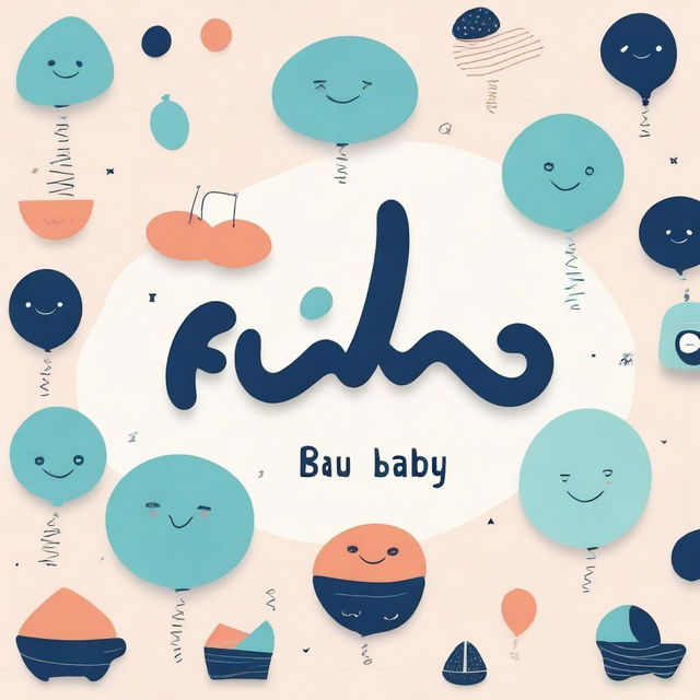 A visually appealing text design featuring the words 'Babu c/o baby'