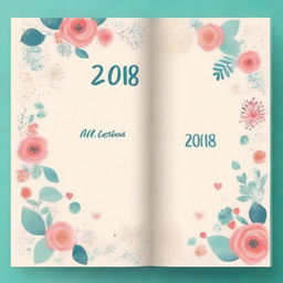 Create a cover page for a memory book titled 'My Smruti's 2018 Memories'