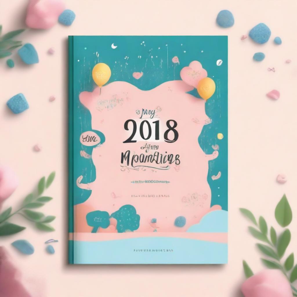 Create a cover page for a memory book titled 'My Smruti's 2018 Memories'