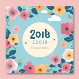 Create a cover page for a memory book titled 'My Smruti's 2018 Memories'