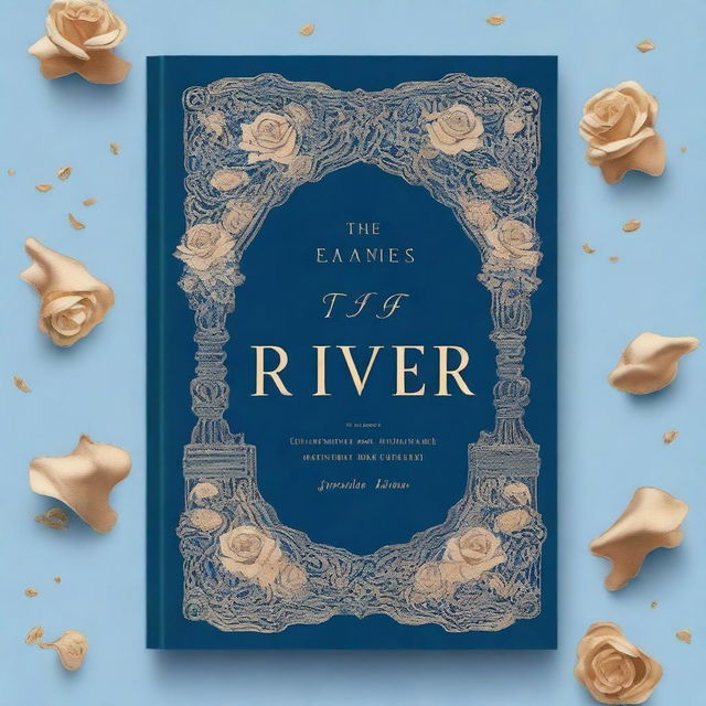 A book cover with the title 'The River' featuring a blue marine background