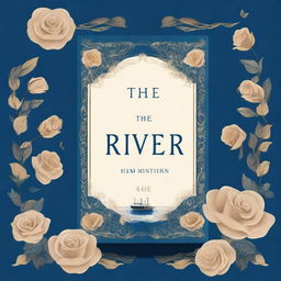 Create a book cover with the title 'The River' featuring a blue marine background