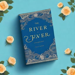 Design a book cover with the title 'The River' on a blue marine background