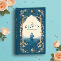 Design a book cover with the title 'The River' on a blue marine background