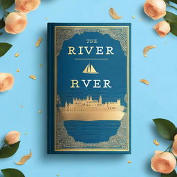 Design a book cover with the title 'The River' on a blue marine background