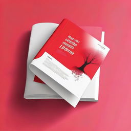 Design a book cover with a red background