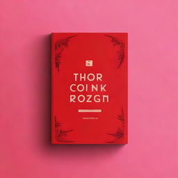 Design a book cover with a red background