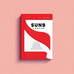 Design a book cover with a red background