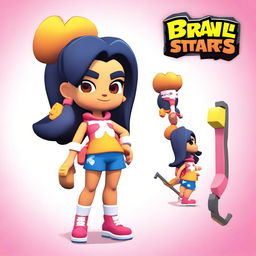 Create a new Brawl Stars girl character named Kylie from the Brawlywood environment