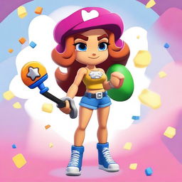 Create a new Brawl Stars girl character named Kylie from the Brawlywood environment