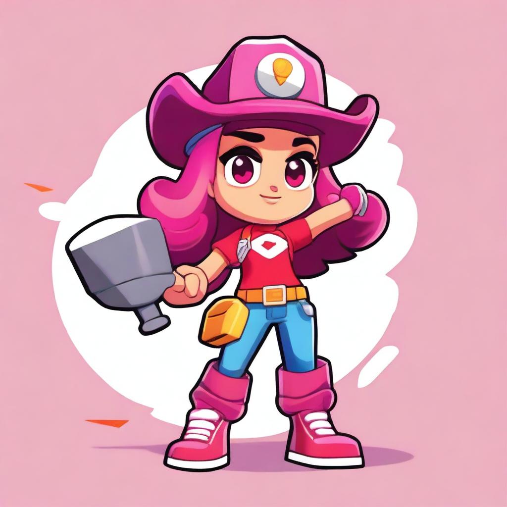 Create a new Brawl Stars girl character named Rosie from the Brawlywood environment