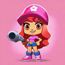 Create a new Brawl Stars girl character named Rosie from the Brawlywood environment