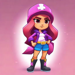 Create a new Brawl Stars girl character named Rosie from the Brawlywood environment