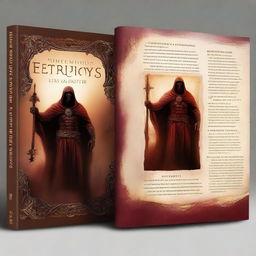 Create a book cover in A5 format with the title 'Crônicas da Eternidade' and author 'Matheus Redentor'