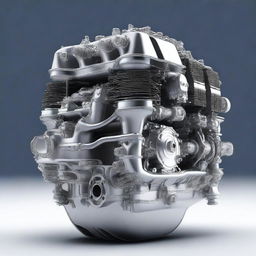 Create a detailed image of a V32 engine