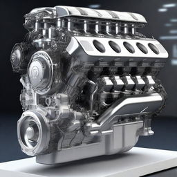 Create a detailed image of a V32 engine