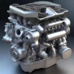 Create a detailed image of a V32 engine