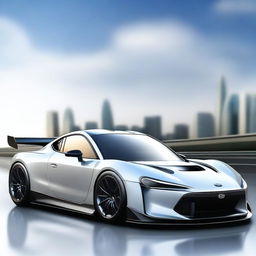 Create a detailed image of a Subaru supercar