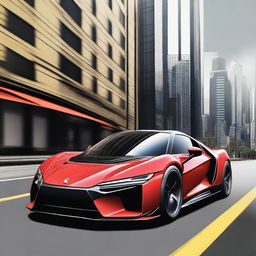 Create a detailed image of a Mitsubishi hypercar