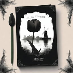 Create a front cover for a novel titled 'The Black Tulip'