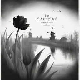 Create a front cover for a novel titled 'The Black Tulip'