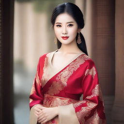 Create an image of an attractive Asian woman