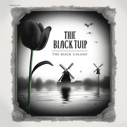 Create a front cover for a novel titled 'The Black Tulip'