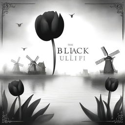 Create a front cover for a novel titled 'The Black Tulip'