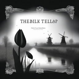 Create a front cover for a novel titled 'The Black Tulip'