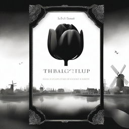 Create a front cover for a novel titled 'The Black Tulip'