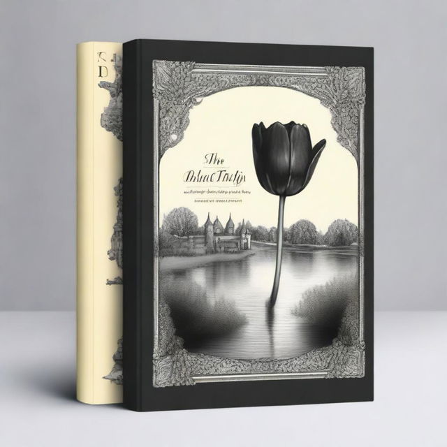 Create a front cover for the book 'The Black Tulip' by Alexandre Dumas, prepared by Dr