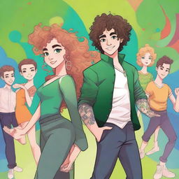 A Wattpad book cover featuring illustrated characters