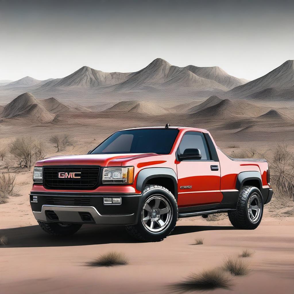 Create a detailed image of a GMC Syclone hypercar