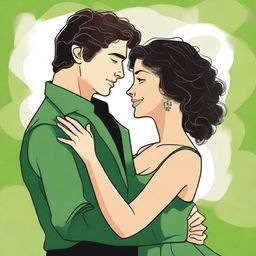 Create a detailed image of a couple