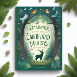 A beautifully illustrated book cover featuring a magical forest with glowing plants and mystical creatures