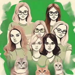 A movie poster of a group of friends solving a series of murders
