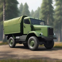 Create a detailed and realistic image of the Praga V3S, a historical military truck