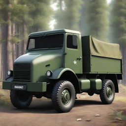 Create a detailed and realistic image of the Praga V3S, a historical military truck