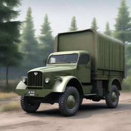 Create a detailed and realistic image of the Praga V3S, a historical military truck