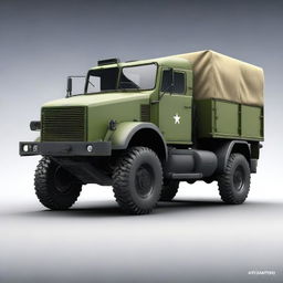 Create a detailed and realistic image of the Praga V3S, a historical military truck, redesigned as a 2024 model