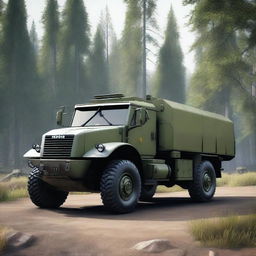 Create a detailed and realistic image of the Praga V3S, a historical military truck, redesigned as a 2024 model