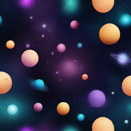 A seamless 2D game background of outer space