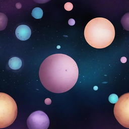 A seamless 2D game background of outer space