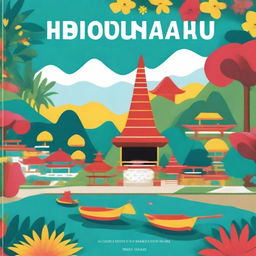 The cover features a vibrant and cheerful illustration of the Indonesian flag, with the word 'Wonderful Indonesia' written in bold, colorful letters