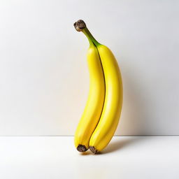 A vibrant, realistic image of a ripe banana with a bright yellow peel