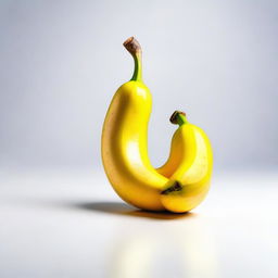 A vibrant, realistic image of a ripe banana with a bright yellow peel