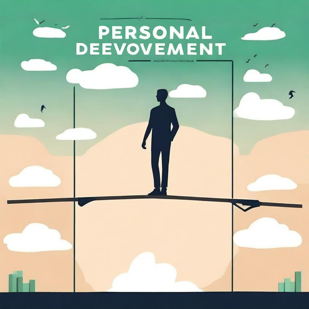 An artistic representation of the concept 'Personal development is a drug: How to consume it without weakening yourself'