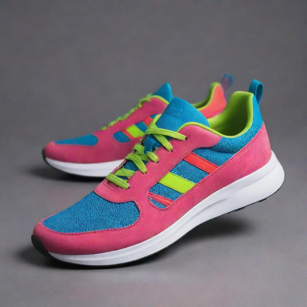 An ultra-modern sneaker with cutting-edge design, dynamic shapes and vibrant colors.