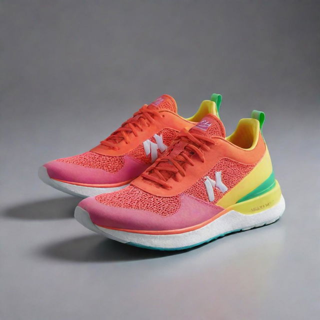 An ultra-modern sneaker with cutting-edge design, dynamic shapes and vibrant colors.