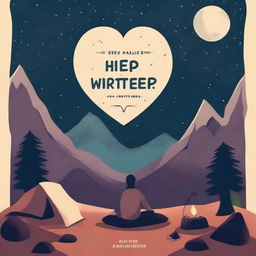 A captivating book cover titled 'The Heart Writer's Handbook for Adventurous Writers Looking for Deep Connection and Heart through the Conscious Craft of Writing'